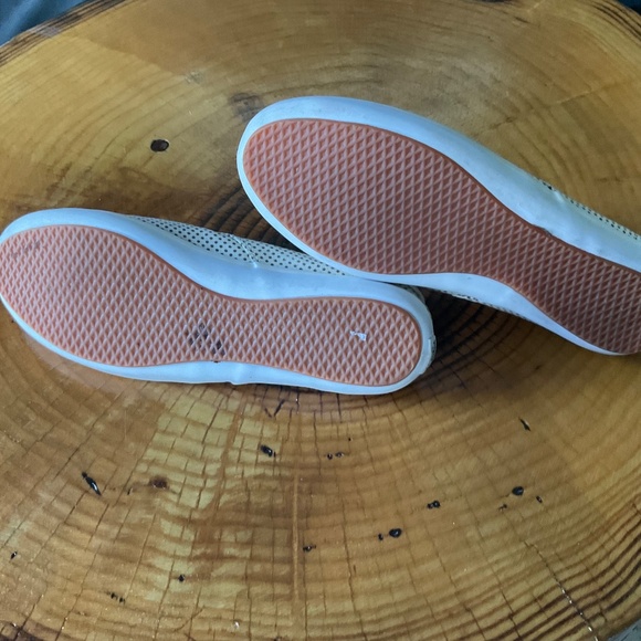 VANS OFF THE WALL Cream and Dark Gray Polka Dot Tennis Shoes Sneakers Sz 9 - Picture 12 of 13